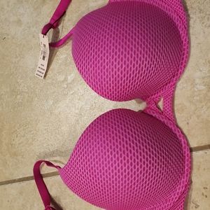 Victoria Secret pink mesh Perfect Shape bra 32dd